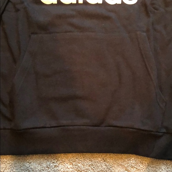 NWT Mens Adidas Black Trefoil Fleece Hoodie - Picture 6 of 11